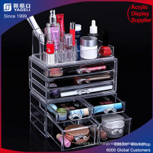 Organizador de maquillaje de acrílico PMMA Caja de almacenamiento de baño de plexiglás